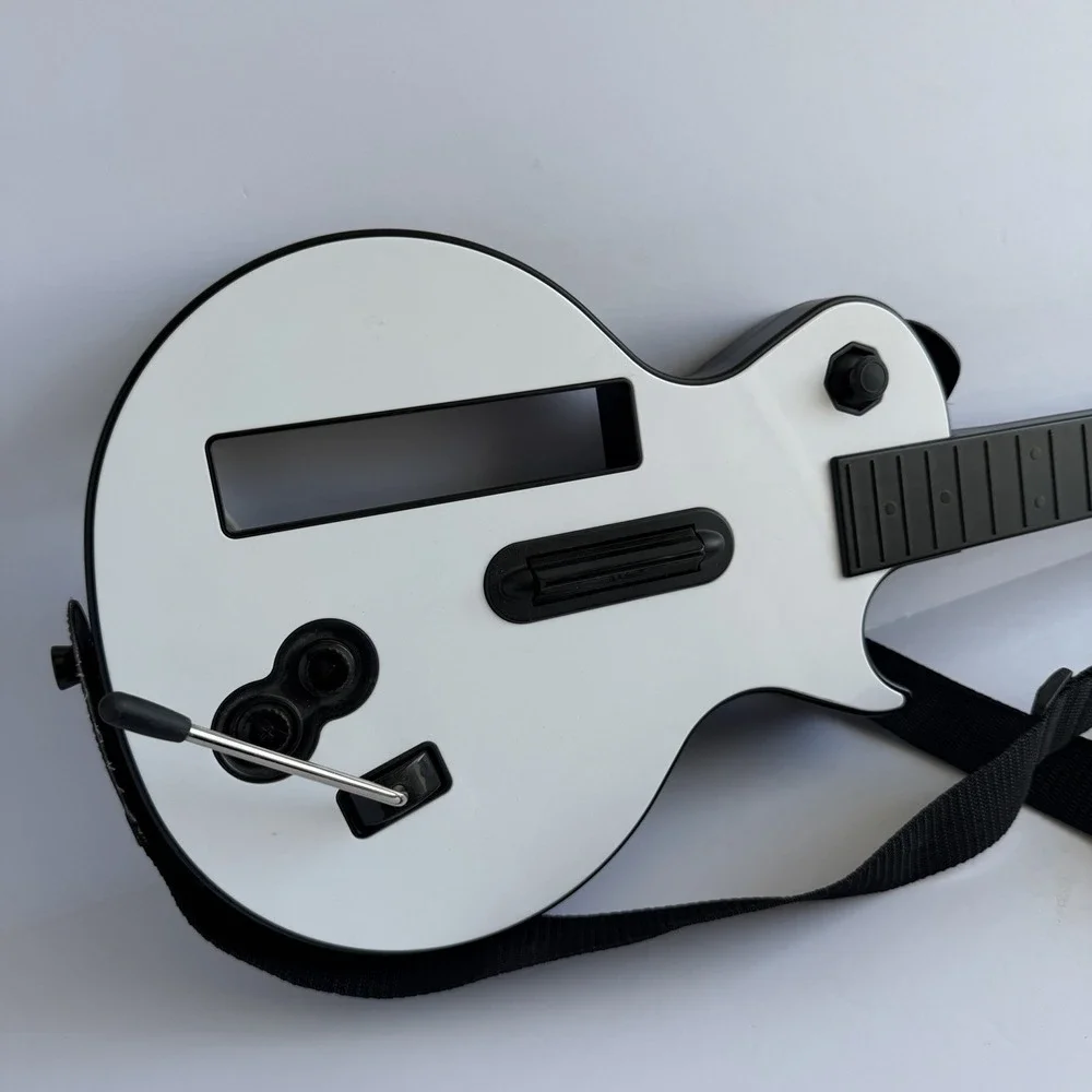 Nintendo Wii Red Octane Gibson Les‎ Paul Guitar Hero White With Strap Untested